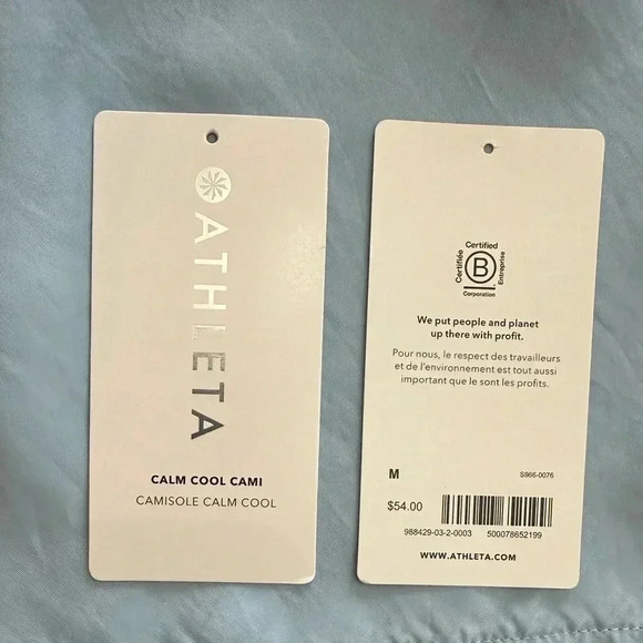 Athleta Calm Cool Cami  Size Medium Blue Comfort Adjustable Straps - Picture 4 of 10